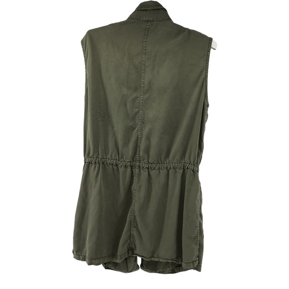 Buffalo David Button Med Green Sleeveless Shirt - Picture 7 of 8